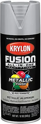 Krylon K02766007 Fusion All-In-One Spray Paint Metallic Aluminum Silver 12 Oz • $16.99