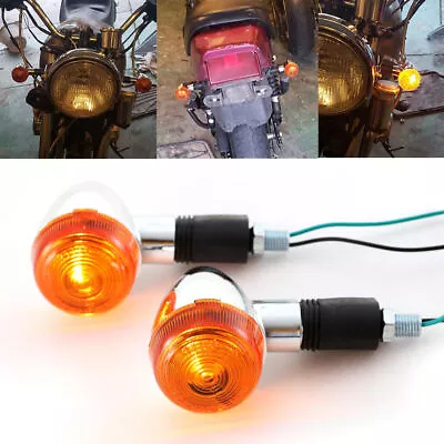 Chrome Amber Bullet Turn Signals Light Fit For Suzuki Boulevard M109R VRZ1800 • $15.98
