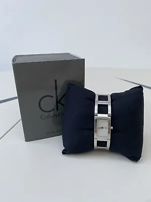 Woman’s Calvin Klein Watch K0421181 Ladder Style Bangle Mother Of Pearl Face • £40