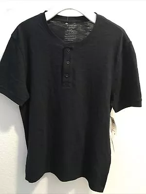 Vince Mens Slub Cotton S/s Henley Navy Size M Nwt • $29.99