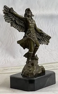 VINTAGE Bronze Metal NATIVE AMERICAN Indian EAGLE SPIRIT Sculpture STATUE • $249.50