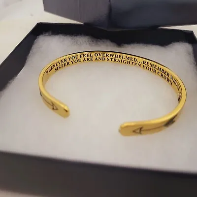 SISTER Gifts For Christmas  Remember Whose Sister You Are CROWN.. Bracelet • £19.24