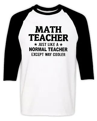 Math Teacher Raglan T-shirt Algebra School College Professor Christmas Gift • $25.99