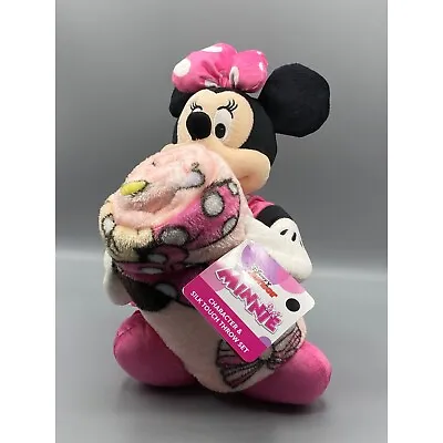 NWT Disney Minnie Mouse Blanket With Character 40  X 50'' Soft Throw • $29.98