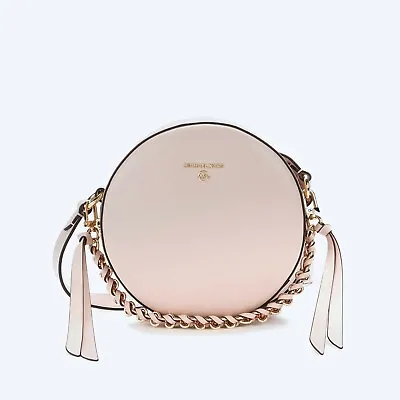 Michael Kors Bag Delancey Md Circle X-Body Leather Soft Pink • $112.63