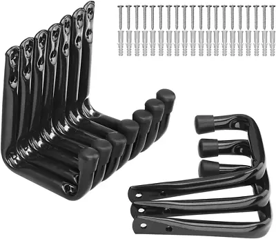 Garage Storage Hooks Heavy Duty J Utility Hangers (Black Pack Of 10) • $19.87