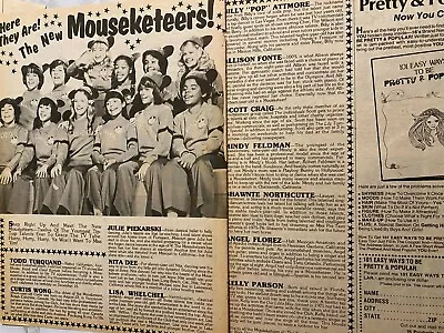 Mickey Mouse Club Lisa Whelchel Todd Turquand Two Page Vintage Clipping • $1.99