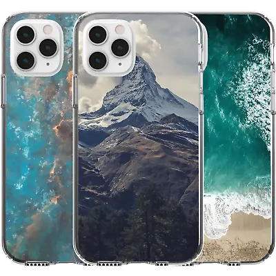 Silicone Cover Case Mountain Ocean Water Snow Earth Nature Art Look • $16.95