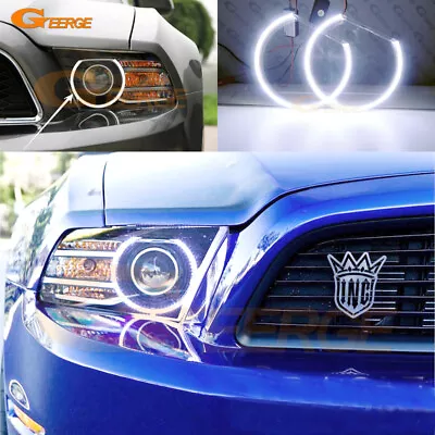 For Ford Mustang 2013 2014 Ultra Bright COB Led Angel Eyes Halo Rings • $25.67