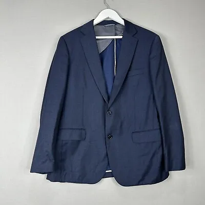 Ibiza Mens Blazer 44R Wool Blue Flavio Super 100 Sport Coat Jacket Flap Pocket • $69.98