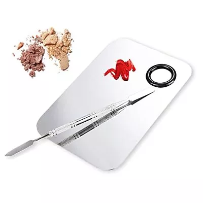 Makeup Mixing Palette Upgrad Stainless Steel Metal Mixing Tray With Spatula Arti • $8.84