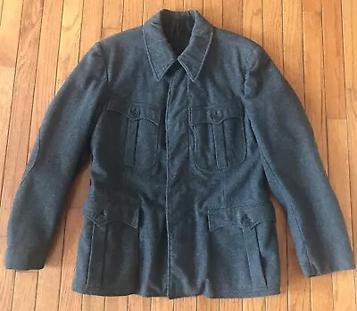Vintage 1960s German Military Uniform Jacket Gray Wool Safari PRISTINE CONDITION • $160.93