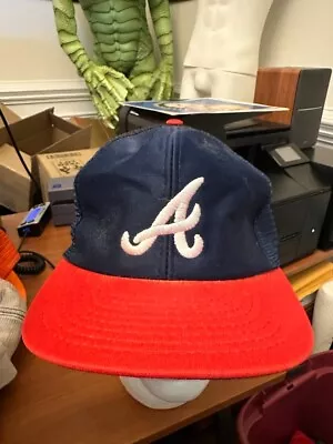 Vintage Trucker Hat Snapback 90s Atlanta Braves MLB • $28.79