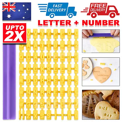 $3.95 • Buy Fondant Cake Alphabet Letter Number Cookies Biscuit Stamp Embosser Mold Cutter