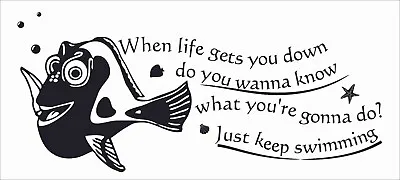 Finding Nemo Movie Quotes Dory Wall Decal - Home Bedroom Sticker Decoration 9x20 • $17.95