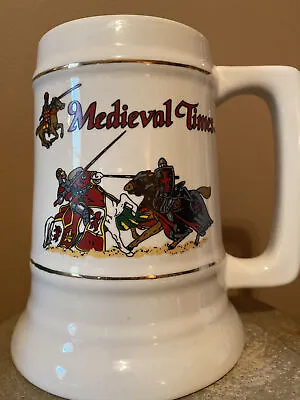 Medieval Times Restaurant Mug Stein Beer Souvenir Cup Battle Knights Horses • $12.99