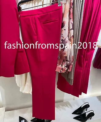 Zara New Woman High-waist Mini Flared Trousers Pant Fuchsia Xs-xl  2432/600 • $69.88