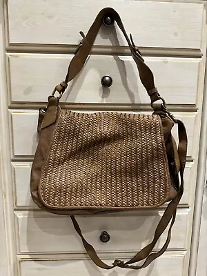Womens Massimo Dutti Leather Handbag Shoulder Bag - Brown • £25