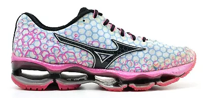 Womens Wave Prophecy 3 Running Shoes Size 7 Us White Pink Black Blue J1gd140012 • $59.95