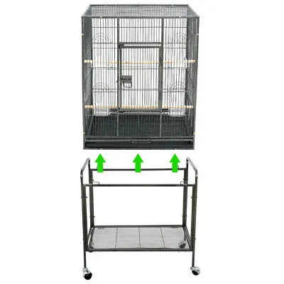 53  Large Bird Pet Cage Large Play Top Parrot Finch Cage Macaw Cockatoo House • $75.58