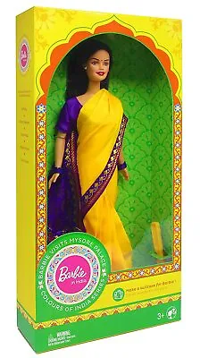 £22.99 • Buy Barbie In India Doll Mysore Palace Yellow/Purple Suit Girls Kids Xmas Present