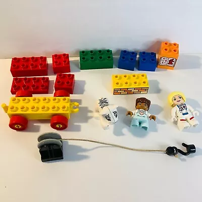 Lego Duplo  Bulk Lot Figures Tiger  & Winch Drum Reel Holder Mixed Lot Blocks • $28