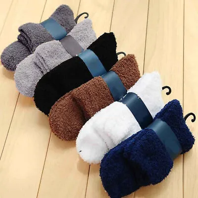 £6.69 • Buy 5 Pairs Cosy Bed Socks Mens Fluffy Home Sock Thick Indoor Winter Warm Soft UK
