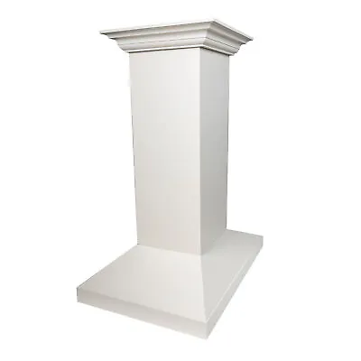 ZLINE 36” CONVERTIBLE ISLAND RANGE HOOD COTTAGE WHITE WOOD CROWN KBiTT-36 • $1249