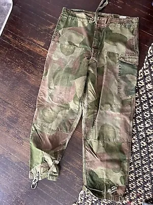 Vintage Belgian Camouflage Paratrooper Pants Raka 1956 Brushstroke Camo Sz 38 • $280