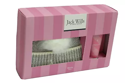 JACK WILLS 4 Her ❤️ Cosy Beanie + Fruity Body Lotion GIFT SET Boxed ❤️ One Size • £16