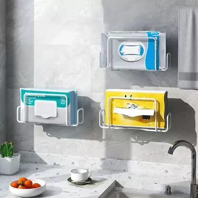 Wall Mount Baby Wet Wipes Paper Holder Toilet Tissue Storage Shelf Kitchen Stand • $17.68