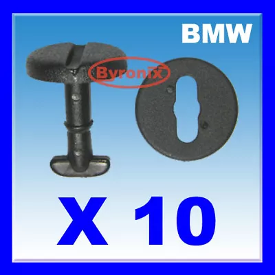 Bmw 3 5 7 E36 E46 E38 E39 - Floor Carpet Mat Clips Turn Lock Black Plastic • $4.54