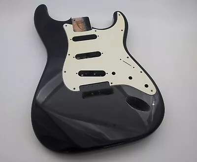 4lbs 4oz Nitro Lacquer Aged Relic Black S-Style Vintage Custom Guitar Body • $299