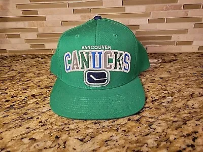 Vancouver Canucks Hat Cap Mitchell & Ness Snapback Hockey Adjustable Green • $26.69