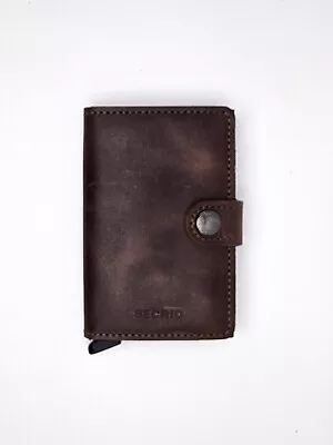 Secrid MV-Chocolate Men's Mini Wallet NEW Genuine Leather RFID Safe Max 12 Cards • $51.99