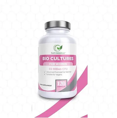 Probiotics For Women 50 Billion CFU With Prebiotics Cranberry 120 Vegan Caps • £12.70