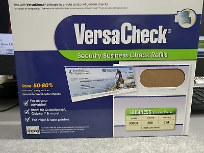 250ct. Versacheck Security Business Check Refills Form #1002 NEW • $19.20