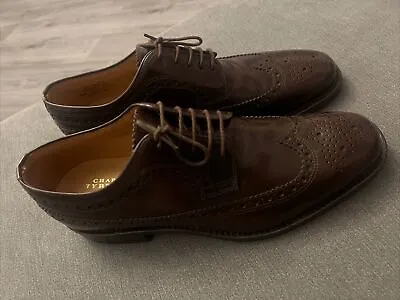 Charles Tyrwhitt - Longwing Brogue Shoes - 9 1/2 F - Brown - Goodyear Welted • £39.99