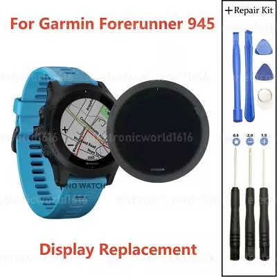 Display For Garmin Forerunner 945 GPS Watch LCD Screen Glass Replacement Parts • $36.99