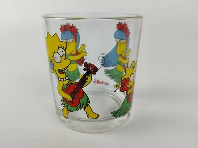 £11.95 • Buy MAGGIE & LISA The SIMPSONS VINTAGE NUTELLA 2000 GLASS - Sherri Terri Hawaii