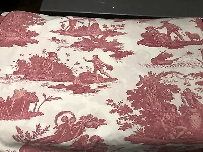 Laura Ashley Toile De Jouy Pink Single Duvet Cover & Pillow Case French Cherubs  • £40