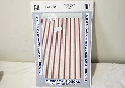 Microscale Decals PS-5-1/32 Red  1/32  Stripes • $9.99