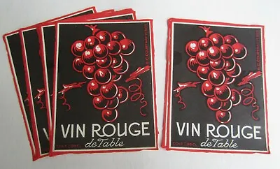 Wholesale Lot Of 25 Old Vintage 1920's - VIN ROUGE French RED WINE LABELS  • $12.99