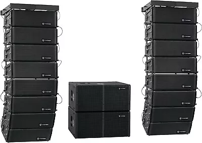 PRORECK VENUE SET PA Line Array Speaker System 12000W Stereo/ DJ/Powered Combo • $3799.99