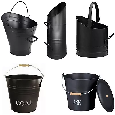 Fireside Coal Bucket Coal Hod Scuttle Waterloo Style Fire Log Ash Storage Bin • £8.90