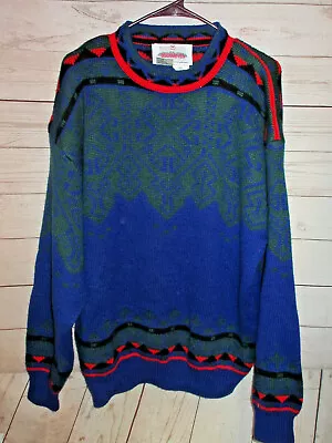 Vintage Obermeyer Wool Belnd  80’s  Ski Snowboard Racing Sweater Jumper L  (P). • $24.99