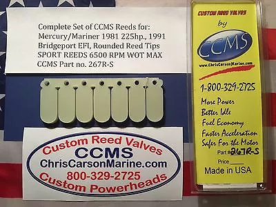 CCMS Mercury/Mariner 1981 225hp 1991 Bridgeport EFI Rounded Reed Tips PN.267R-S • $125