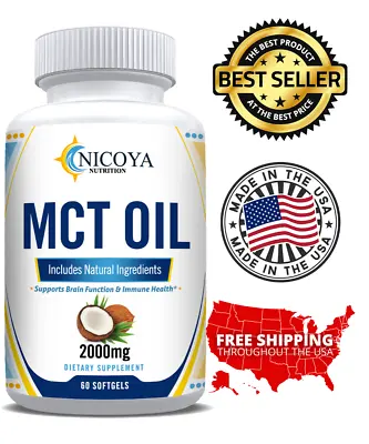 MCT Oil 2000mg - MCT Oil For Skin Care Weight Loss Immune Support & Brain • $14