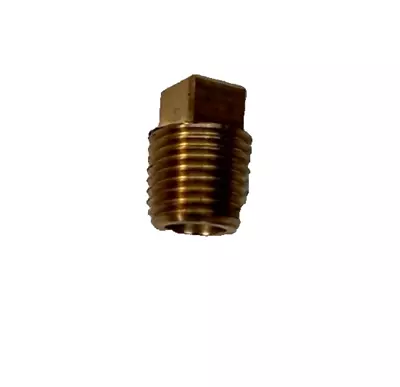 Pipe Plug  1/4   NPT Solid Brass  Square Head  • $0.99