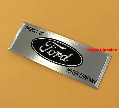 64 65 66 Ford MUSTANG Door Sill Scuff Plate Emblem Insert  (Black) • $8.98